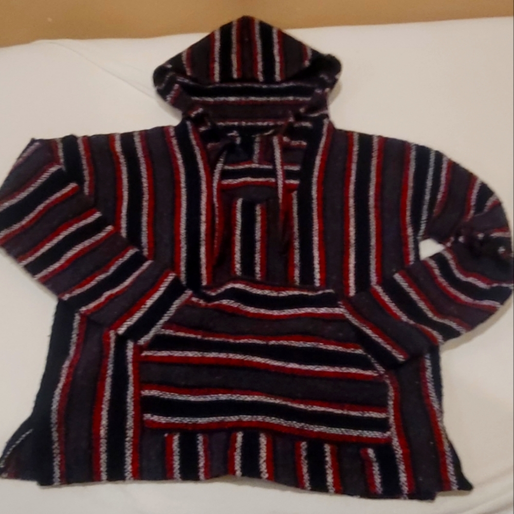 Red, black and white Medium size Woodstock hoodie